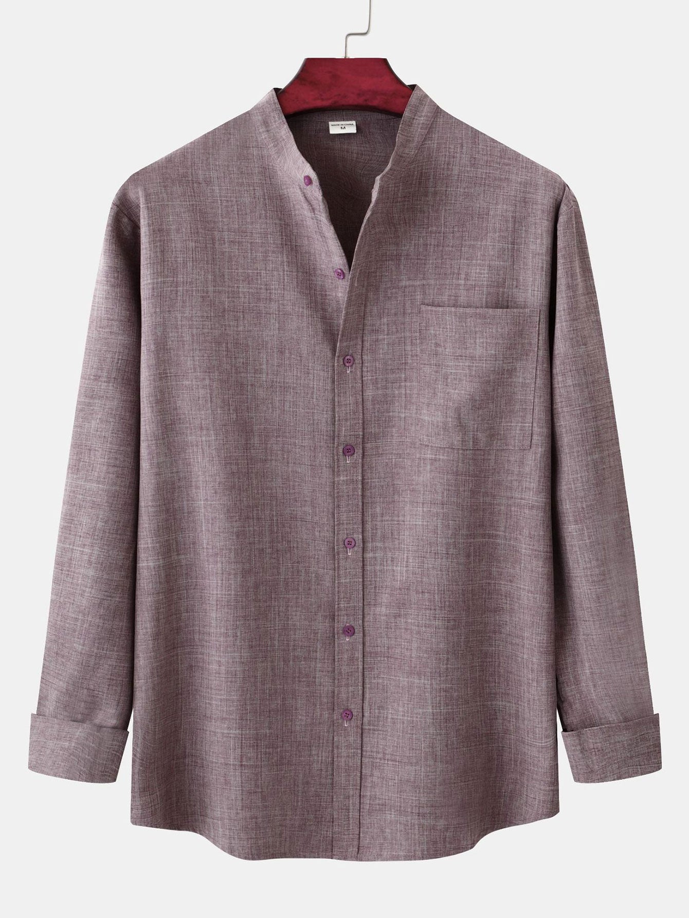 Long Sleeved Stand Collar Shirt