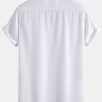 Linen Cuban Shirt with Pockets & Linen Drawstring Shorts Set