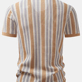 Stripe Eyelet Crochet Shirt & Straight Leg Linen Pants Set