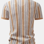 Stripe Eyelet Crochet Shirt