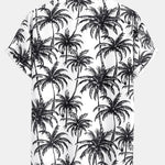 Relax Fit Palm Tree Print Shirt & Palm Tree Print Swim Short Set