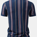 Stripe Crochet Shirt & Straight Leg Linen Pants Set