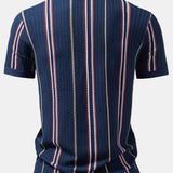 Stripe Crochet Button Up Shirt