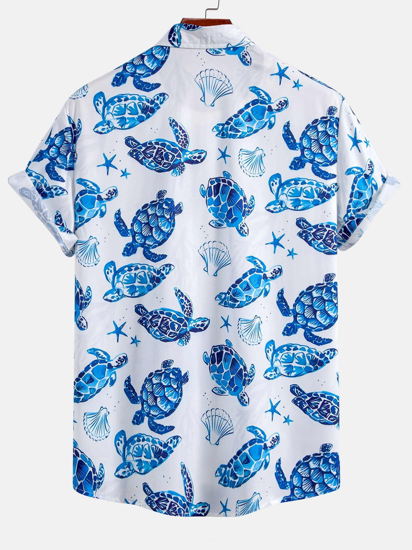 Turtle Print Button Up Shirt