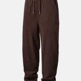 Quarter Zip Ethnic Geometric Patchwork Teddy Sweatshirt & Corduroy Jogger Set