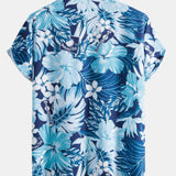 Musical Instrument Tropical Print Shirt & Swim Shorts Set