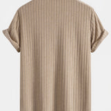 Striped Terry Cuban Shirt & Striped Terry Cuban Shorts Set