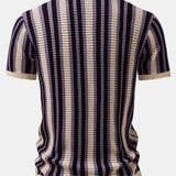 Stripe Eyelet Crochet Shirt & Straight Leg Linen Pants Set