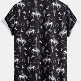 Cowboy Cactus Print Shirt & Swim Shorts Set