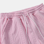 Twist Geometry Jacquard Shirt & Drawstring Shorts Set