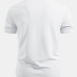 Muscle Fit Textured Stand Collar Shirt