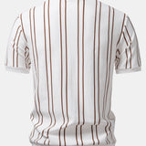Striped Knitted Polo Shirt & Slim Fit Tapered Trousers Set