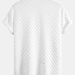 Checkerboard Stand Collar Shirt & Checkerboard Jacquard Shorts Set
