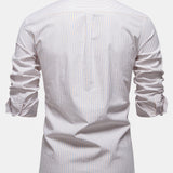 Cowboy Embroidery Cotton Plaid Stripe Shirt