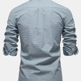 Cowboy Embroidery Cotton Houndstooth Button Up Shirt