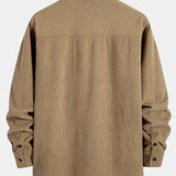 Teddy Lined Corduroy Button Up Overshirt