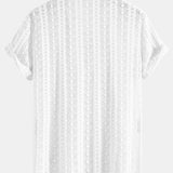 Geometric Jacquard Cuban Shirt