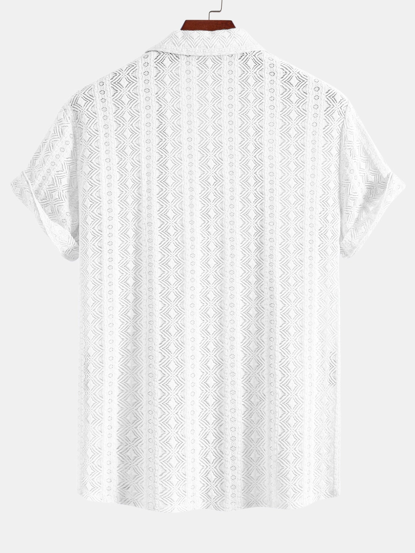 Geometric Jacquard Cuban Shirt