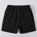 Cotton Blend Striped Shirt & Crinkle Textured Drawstring 5" Shorts Set