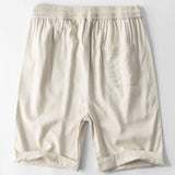 Cotton Blend Striped Shirt & Linen Cotton Blend 11" Shorts Set