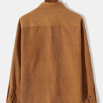 Long Sleeved Corduroy Button Up Shirt with Pockets