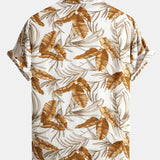 Viscose Tropical Print Button Up Shirt