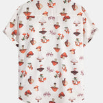 Mushroom Print Button Up Shirt