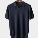 Elijah | Textured knit polo shirt