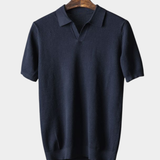 Elijah | Textured knit polo shirt