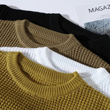 TEXTURED KNIT PULLOVER  FOR MEN