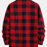 Flannel Fleece Lined Plaid Shirt with Pockets