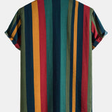 Colored Striped Button Up Shirt
