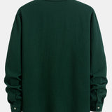 Long Sleeve Waffle Cuban Collar Shirt