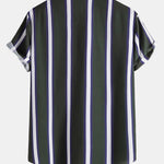 Striped Print Button Up Shirt