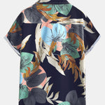 Tropical Print Button Up Shirt