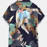 Tropical Print Button Up Shirt