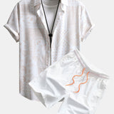 Paisley Print Shirt & Swim Shorts Set