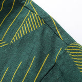 Line Geometry Print Button Up Shirt