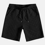 Stripe Jacquard Shirt & Shorts Set