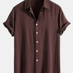 Linen Rayon Blend Shirt & Linen Cotton Blend 11" Shorts Set
