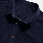 Corduroy Solid Short Sleeve Basic Shirts
