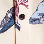 Tropical Plants Print Button Up Shirt