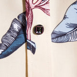 Tropical Plants Print Button Up Shirt