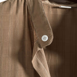 Textured Fabric Stand Collar Shirt
