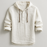 LINEN HOODED SHIRT FOR MEN