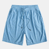 Striped Terry Cuban Shirt & Striped Terry Cuban Shorts Set