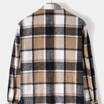 Long Sleeve Button Up Flannel Plaid Overshirt