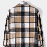 Long Sleeve Button Up Flannel Plaid Overshirt