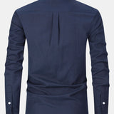 Long Sleeve Pocket Button Up Oxford Shirt