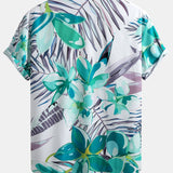 Flower Plants Print Button Up Shirt